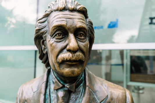 Statue of albert einstein for holistic brain aging in seniors