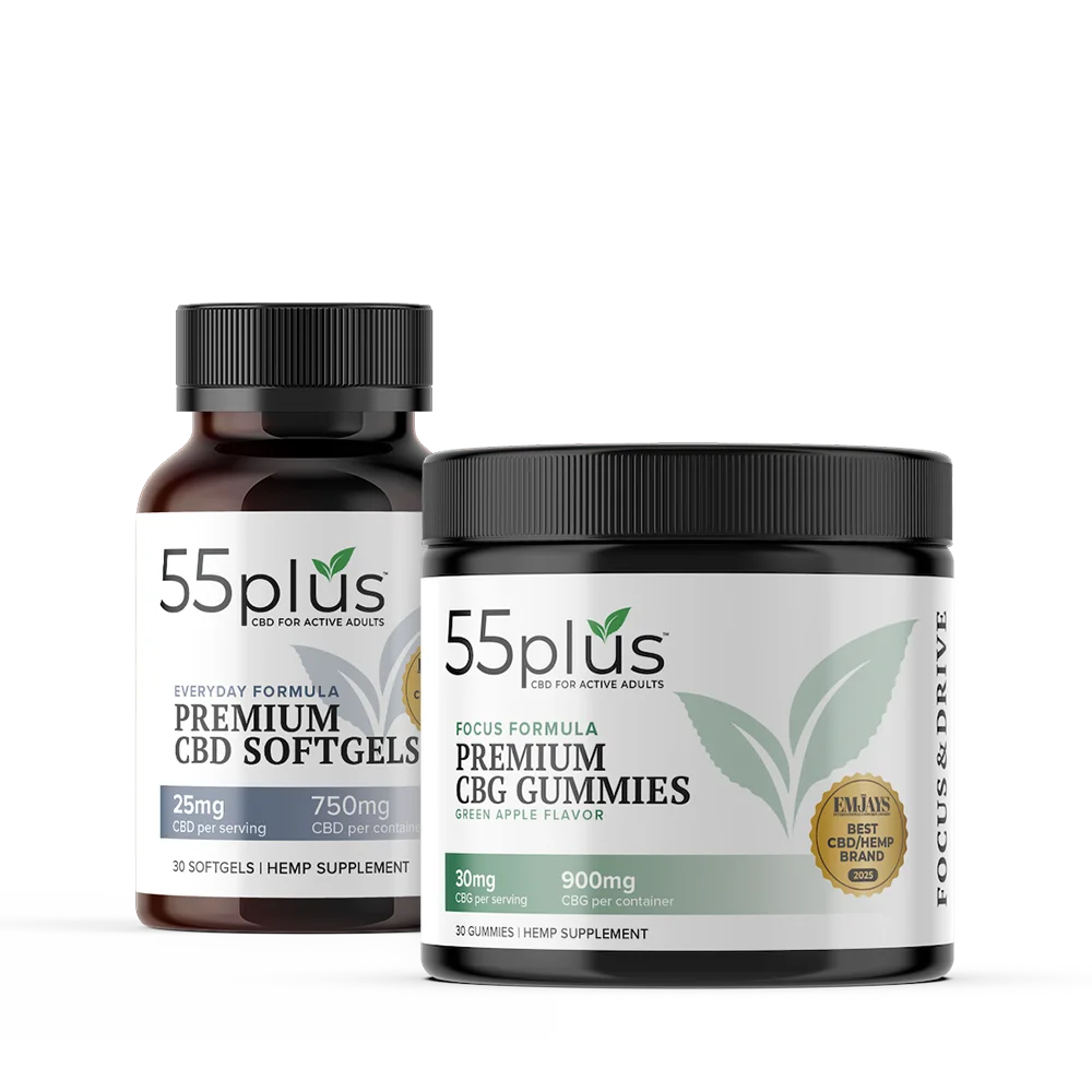 THC-Free CBD & CBG Every Day Bundle for Senior Wellness