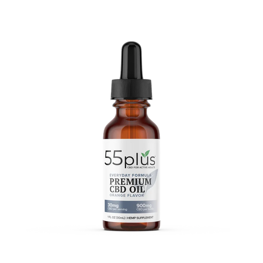 THC-Free CBD Tincture for Senior Wellness - Orange (900mg)