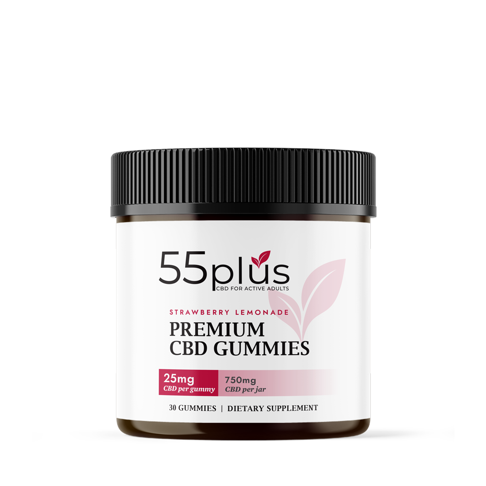 55plus CBD Gummies Strawberry Lemonade